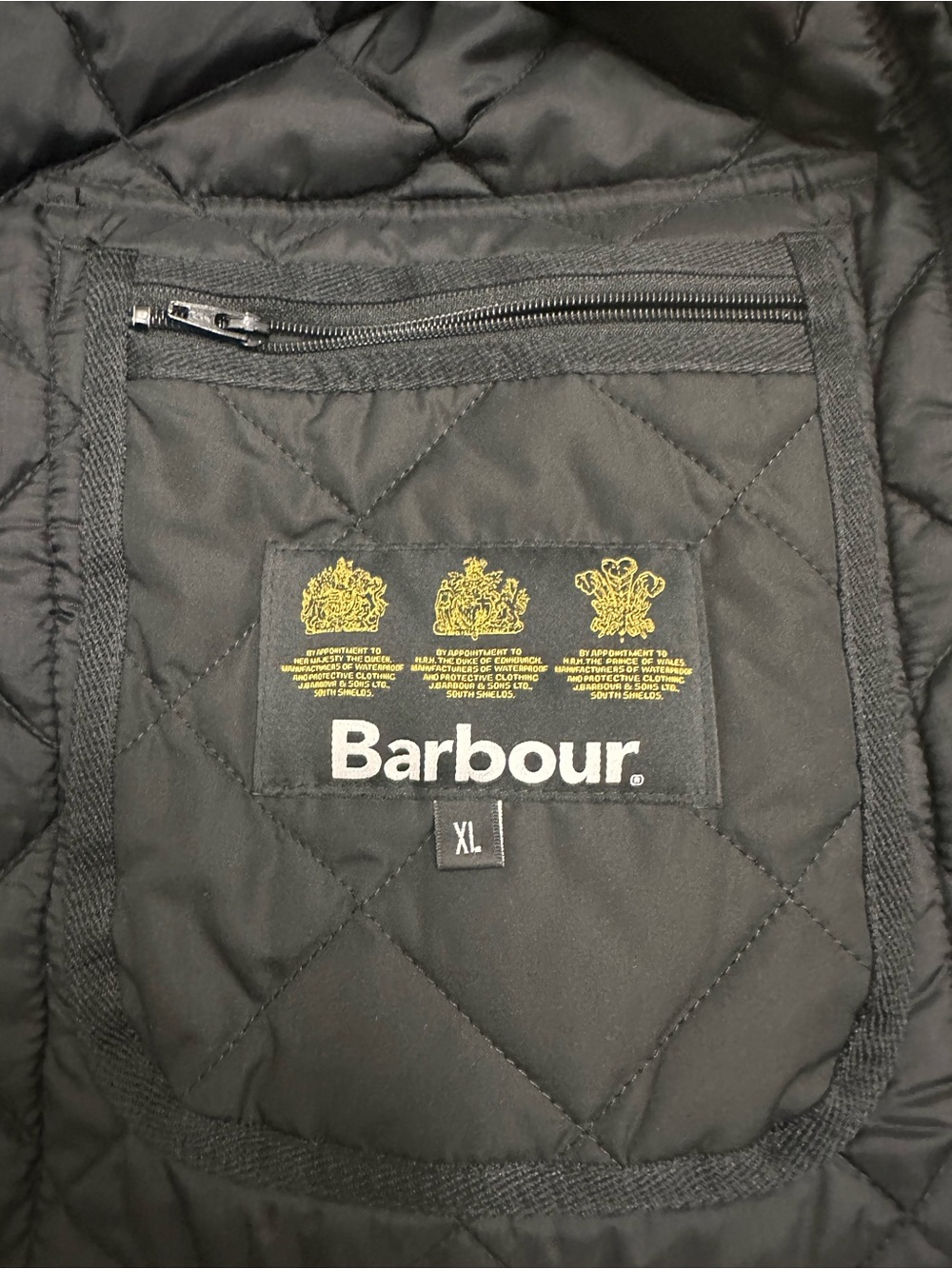 Barbour Lowerdale Gilet Black Diamond Quilted Vest SZ XL Equestrian Preppy EUC - Picture 7 of 10